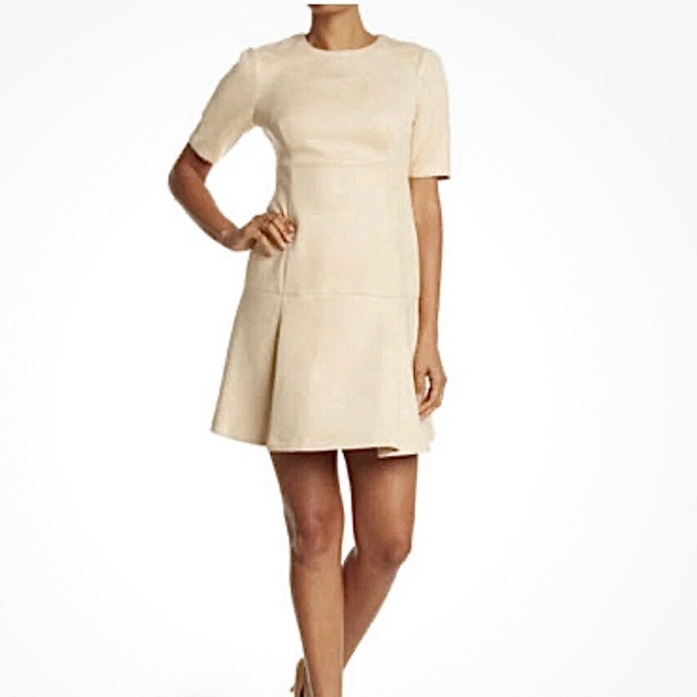 Calvin Klein Faux Suede Fit And Flare Dress‎ Size 6